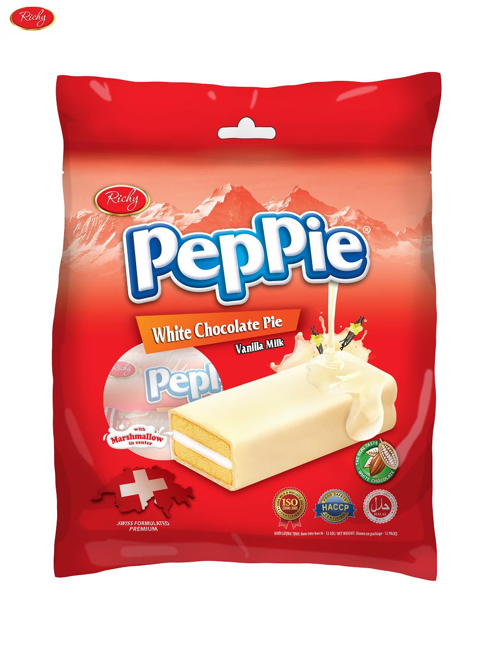 Bánh Peppie Richy túi 216g hương vani (đỏ)