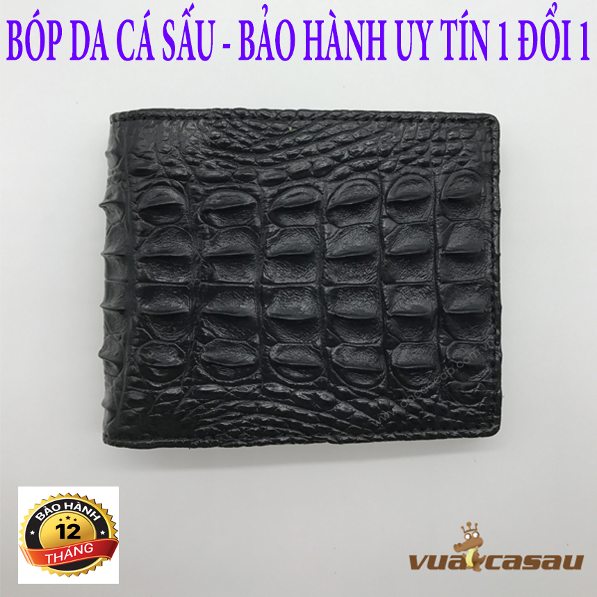 [HCM][ DA CÁ SẤU ] Ví Nam Da Cá Sấu 2 Mặt Ví nam da cá sấu - Bóp da cá sấu thật màu nâu - Bảo hành 24 tháng - Ví thời trang nam da cá sấu - Bóp nam da cá sấu nguyên con cao cấp