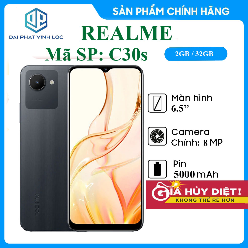 Điện thoại Realme C30s 2/32GB - Hàng chính hãng QZ9