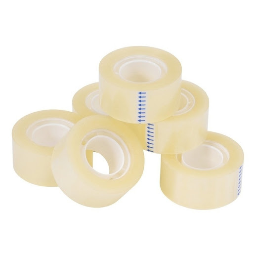 10 cuộn băng keo trong văn phòng 1F8 dày 25Y