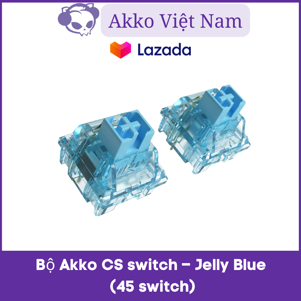 Bộ switch bàn phím cơ akko cs switch – jelly blue