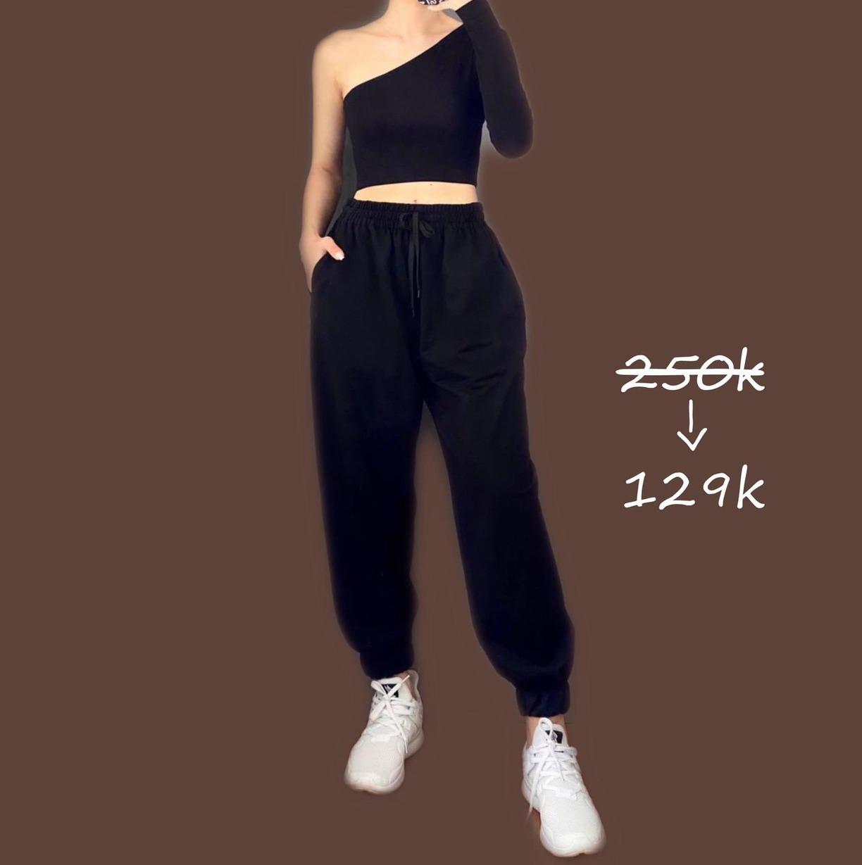 Jogger Thun Trơn Cạp Chun Dáng Rộng Ulzzang HOT/ Quần Jogger Trơn Bó Ống Chun 2 Màu Hot Trend Daski Phong Cách Ulzzang F43