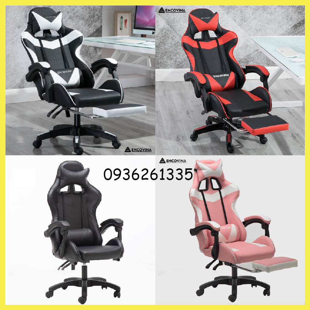 Ghế Gaming Cao Cấp,Ghế Chơi Game Kèm Massage Chống Mỏi Lưng, Ghế Game Thủ bọc da pu, Ghế xoay streamer Bản Mới Nhất