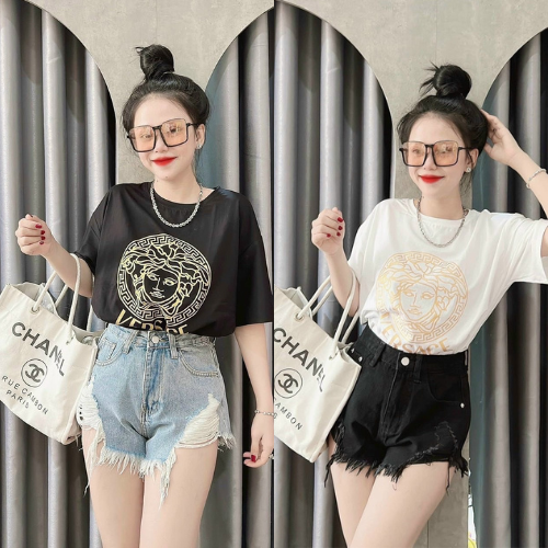 Áo thun cotton Thái nữ dáng vừa