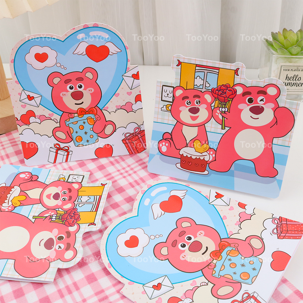 Thiệp tình yêu Gấu dâu Lotso dễ thương cute TY0369