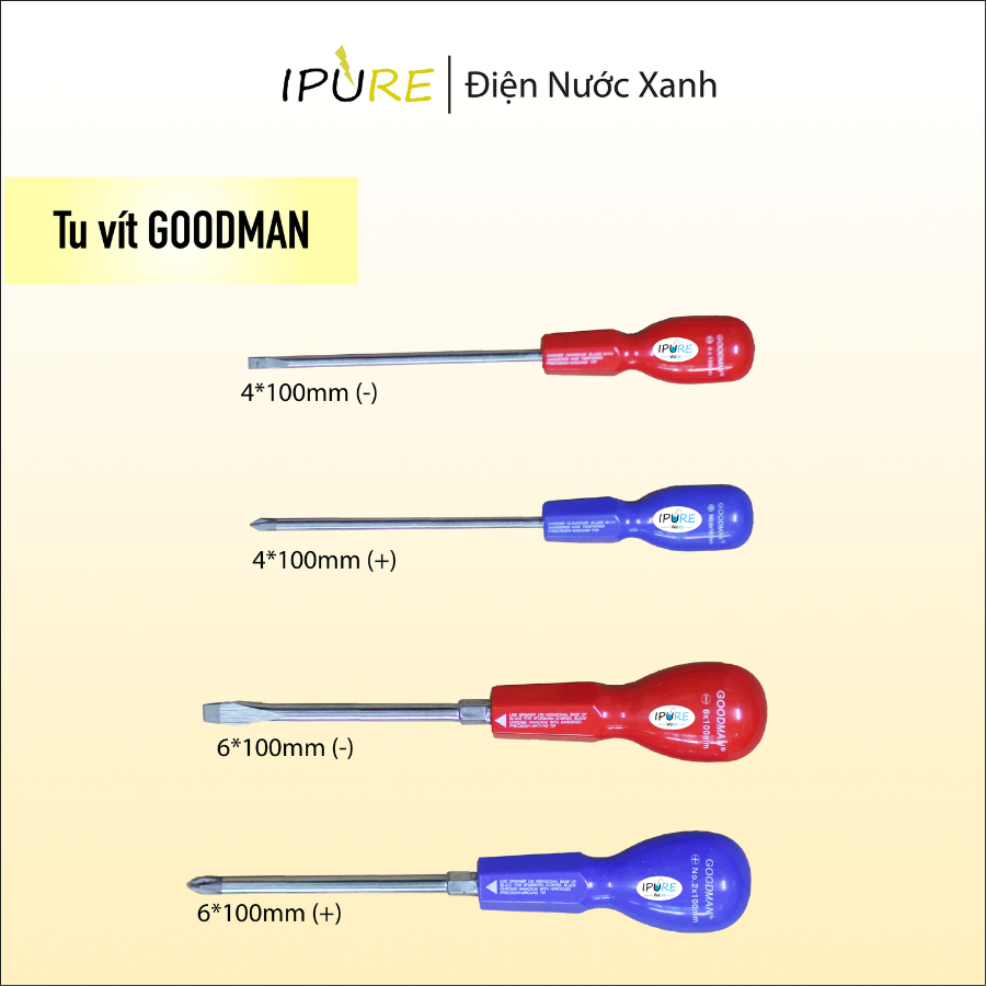 Tua vít goodman dnx ipure tua vít cộng trừ 4100mm 6*200mm