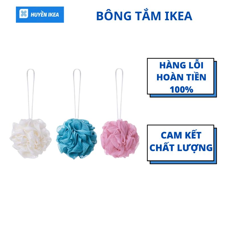 Bông tắm ikea tạo bọt siêu mềm set 3