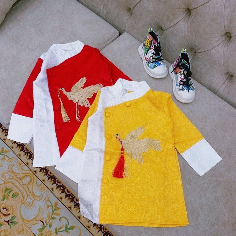 ▦✎  Áo dài gấm thượng hải cho bé trai