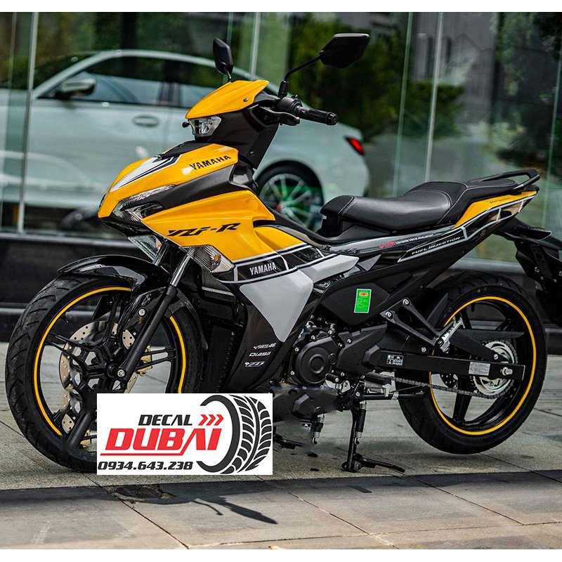 Tem Trùm Exciter 155 Vàng Trắng Đen Thể Thao