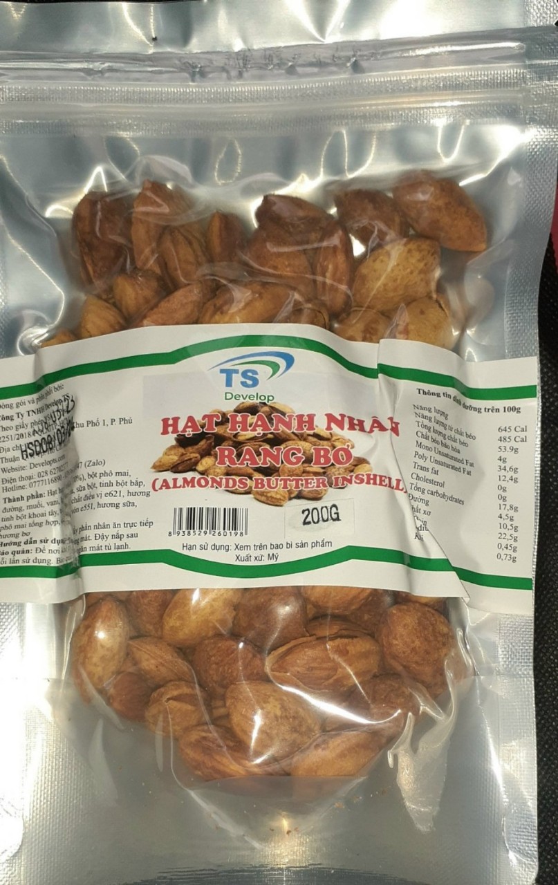 Hạt hạnh nhân rang bơ 200g