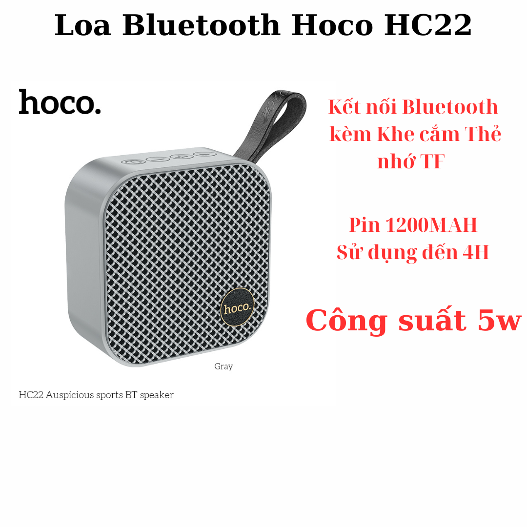 Loa bluetooth - không dây mini bluetooth v5.2 hỗ trợ tws hoco model hc22
