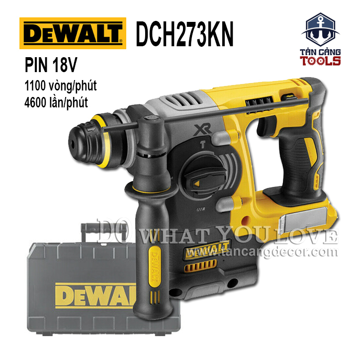 Máy khoan bê tông 3 chế độ dùng pin dewalt 18v dch273kn