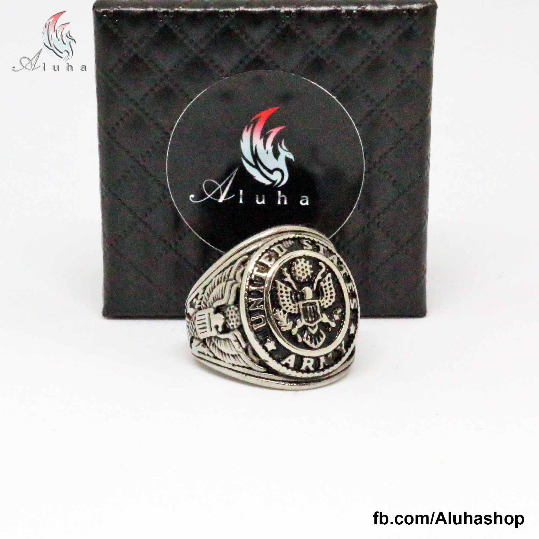 Nhẫn Titan lính Mỹ United States Army - R070 - Aluha