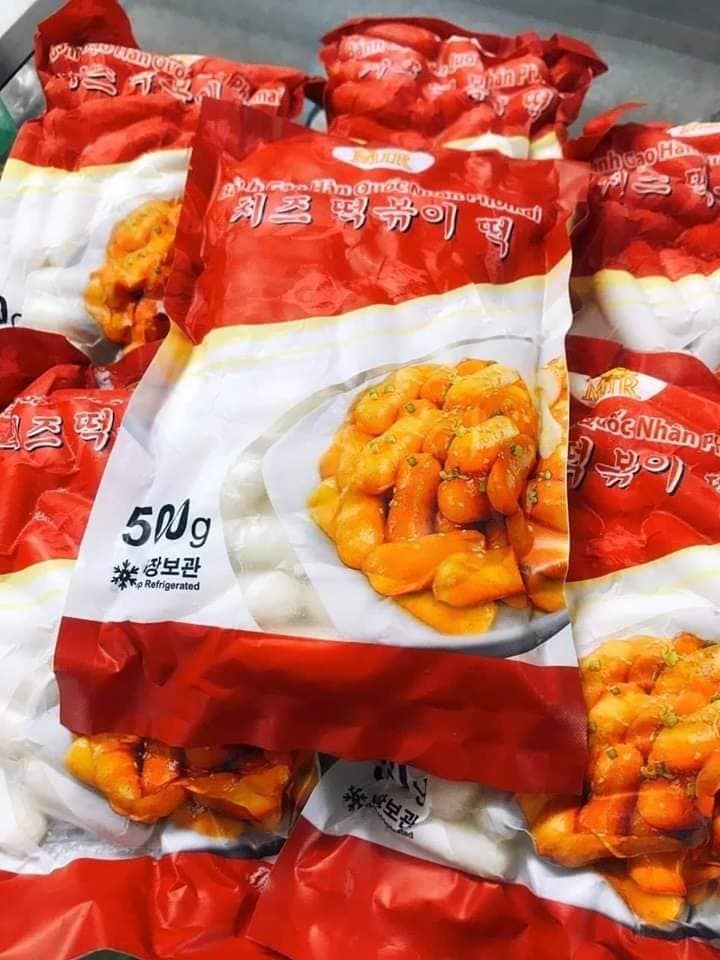 Bánh gạo Hàn Quốc nhân phô mai (Tokbokki) - gói 500g