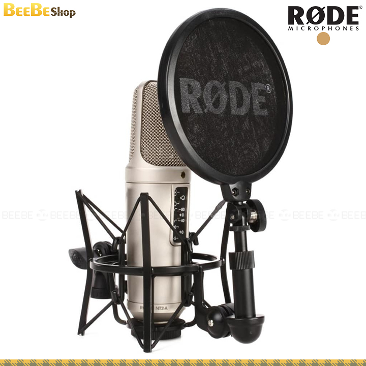 Rode nt2-a - mic thu âm chuyên nghiệp, màng thu kép, phụ kiện đầy đủ