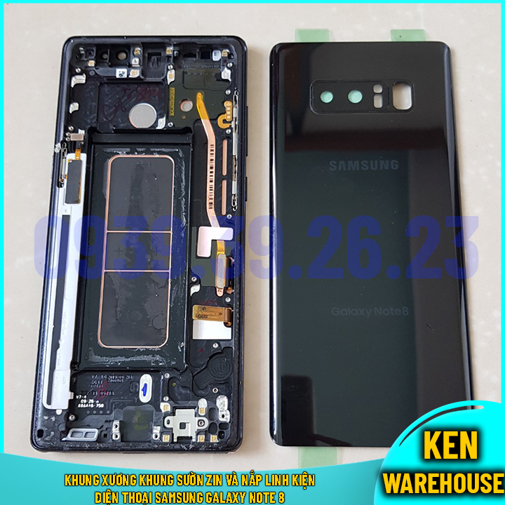 Note 8 khung xương khung sườn zin và nắp linh kiện điện thoại samsung galaxy note 8 - ken warehouse