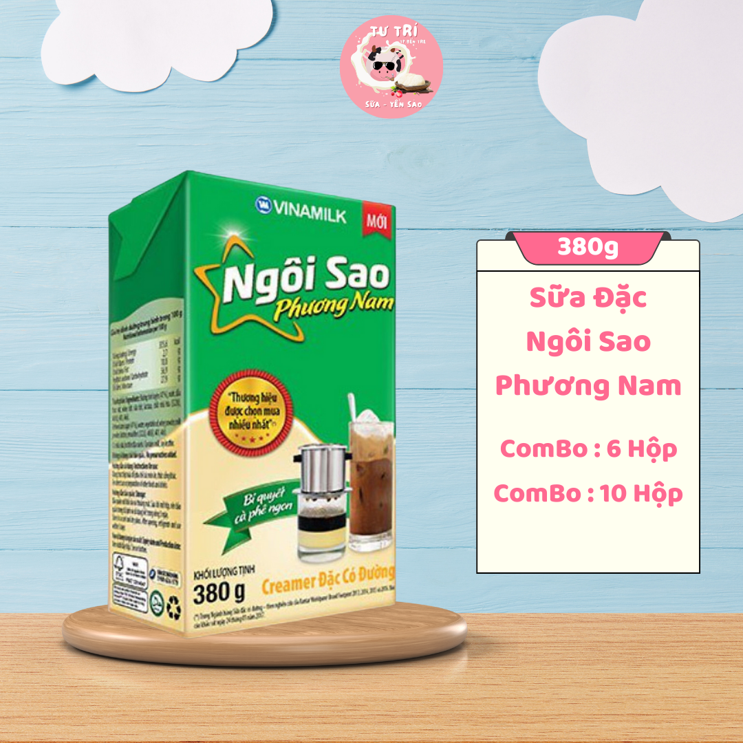 Combo 10 hộp sữa đặc ngôi sao phương nam xanh 380g