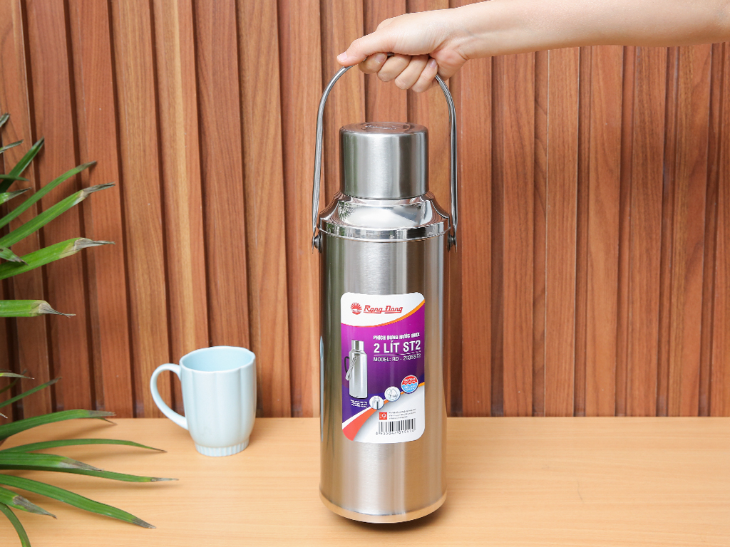 Phích đựng nước nóng bình thủy inox 2 lít cao cấp rạng đông model: rd 2035 st2