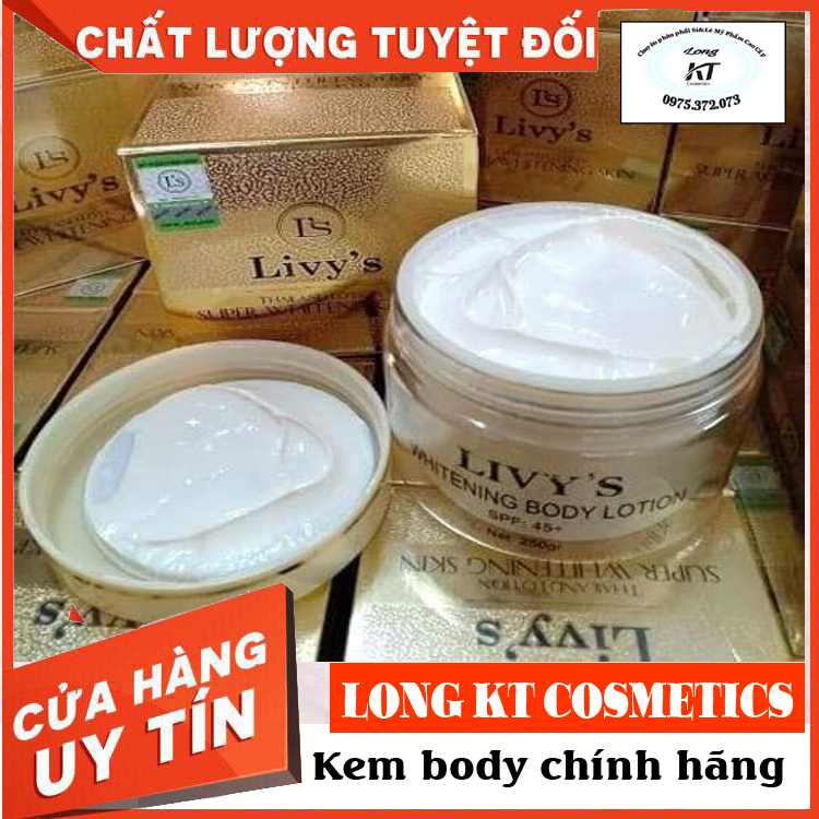 [[KHUYẾN MÃI -MIỄN SHIP-CHÍNH HÃNG 100%]] COMBO 2 HỘP KEM BODY LIVY'S Thái Lan mẫu mới  LIVIS VÀNG  2020 kem body dưỡng trắng da Thấm Nhanh KEM BODY CHÍNH HÃNG THÁI LAN 250GR BÁN CHẠY