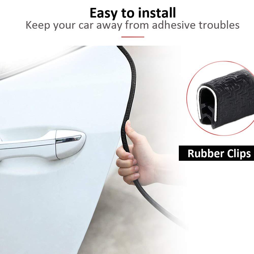 5 Mét gioăng chữ U cao su lõi thép nẹp ốp viền cửa ô tô chống xước chống va đập viền cửa ô tô