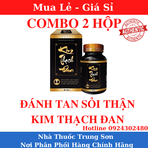 Combo 2 hộp viên uống kim thạch đan – giúp giảm nguy cơ sỏi thận, sỏi tiết niệu – hộp 60 viên - ts01