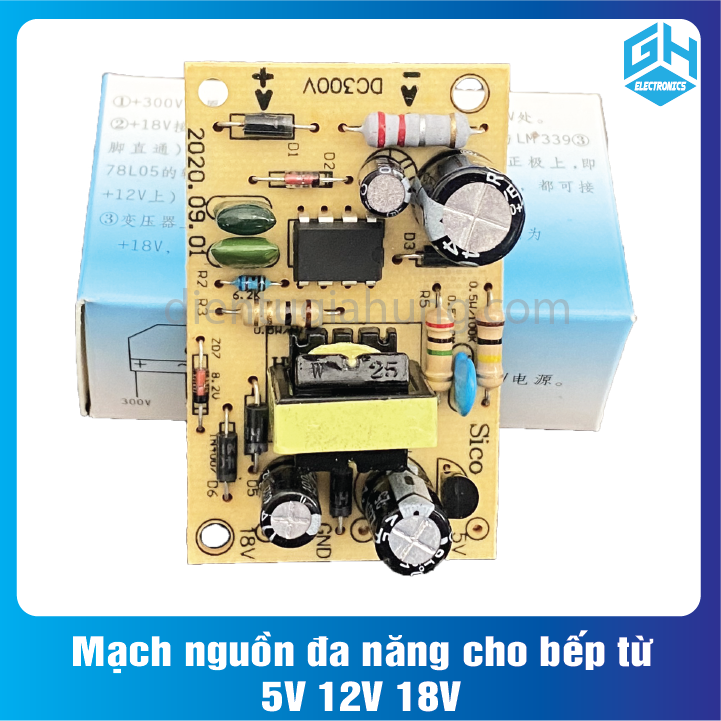 Mạch nguồn đa năng cho bếp từ 5v 12v 18v