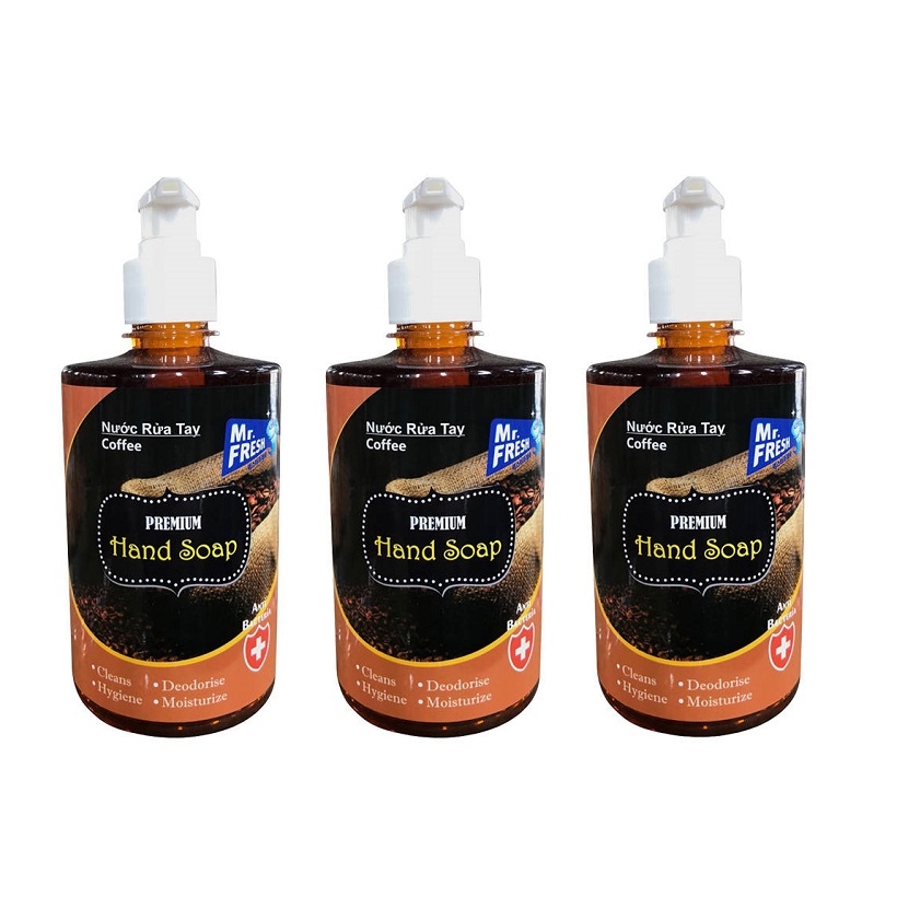 Bộ 3 bình nước rửa tay tiệt trùng Mr Fresh Korea 500ml (Nhiều hương tùy chọn) KL457