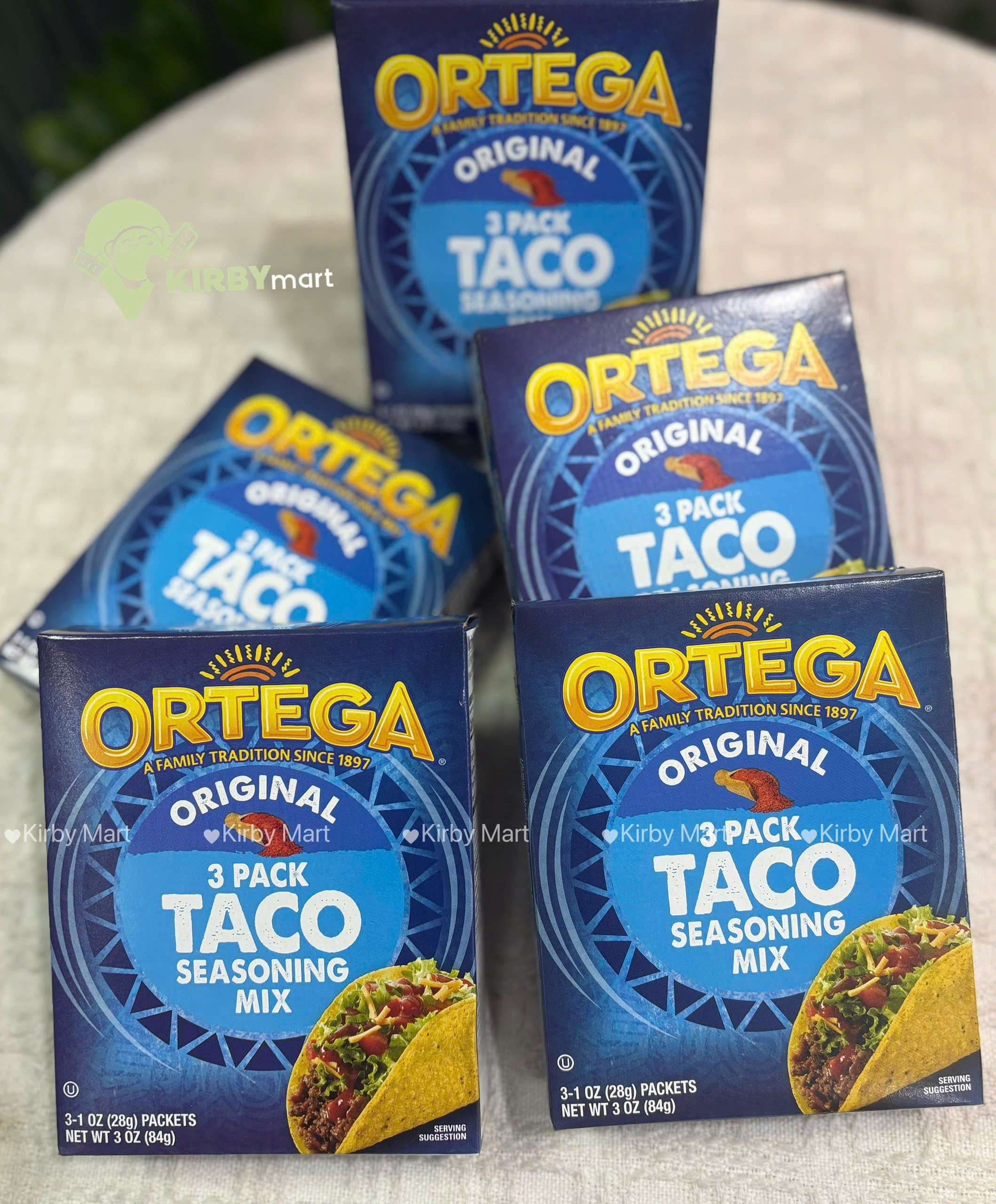 Gia Vị Taco Ortega Original 84g Mỹ – Taco Seasoning Mix 3 Gói Gia Vị Mexico Ướp Thịt