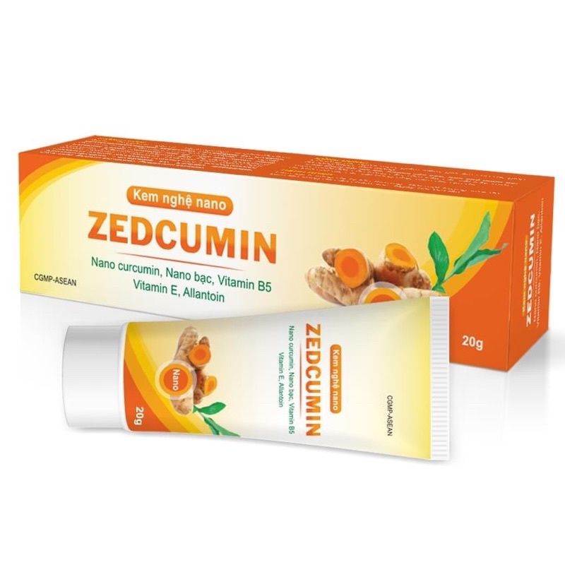 Kem nghệ Nano Zedcumin gừa mụn nhanh liền sẹo 20g