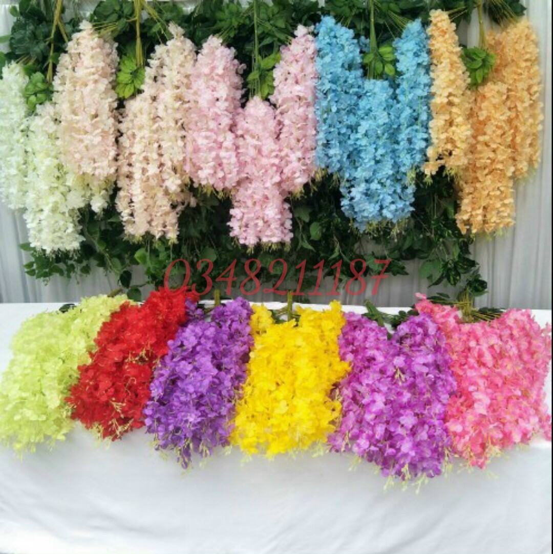 Cụm hoa rủ tử đằng dài 1met. 1 cụm 3 nhánh