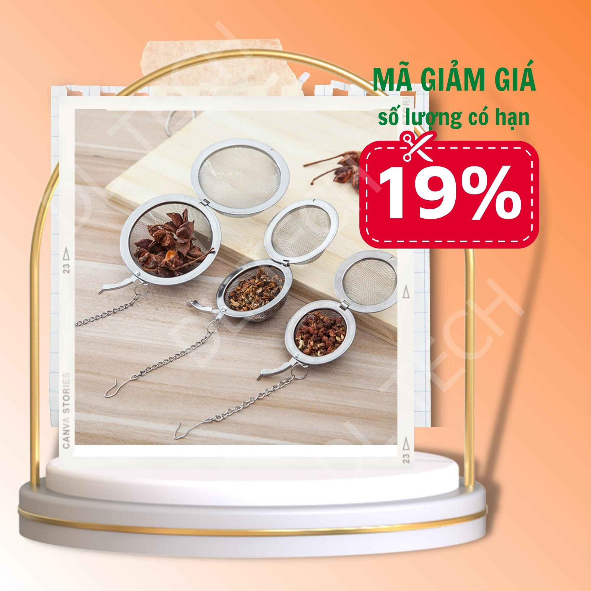 Bộ Lọc Trà Gia Vị Túi Gia Vị Xích Nắp Mắt Lưới Inox Bóng Trà Cà Phê Lồng Lọc Dụng Cụ Pha Chế BL01 DL TECH