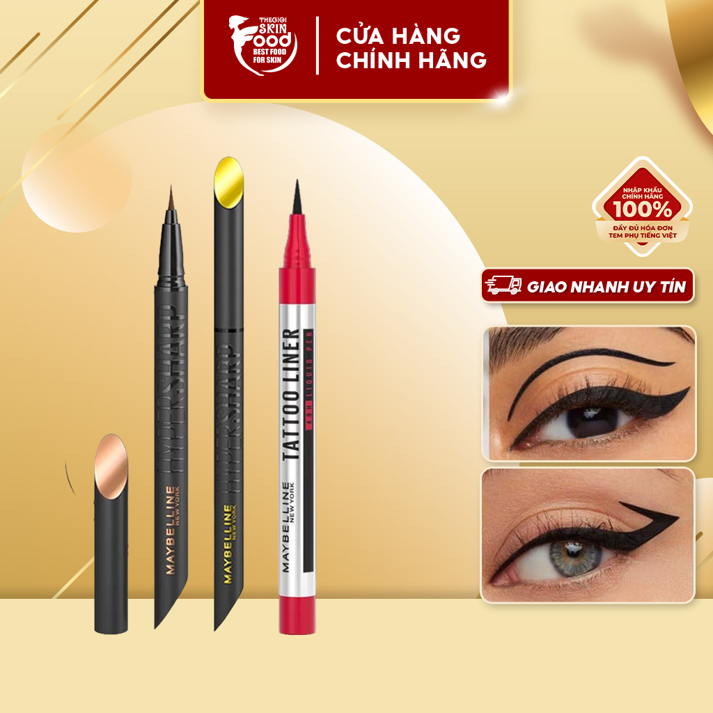 Bút Kẻ Mắt Nước Sắc Mảnh, Không Lem Trôi Maybelline New York Hyper Sharp Liner Extreme 0.4g
