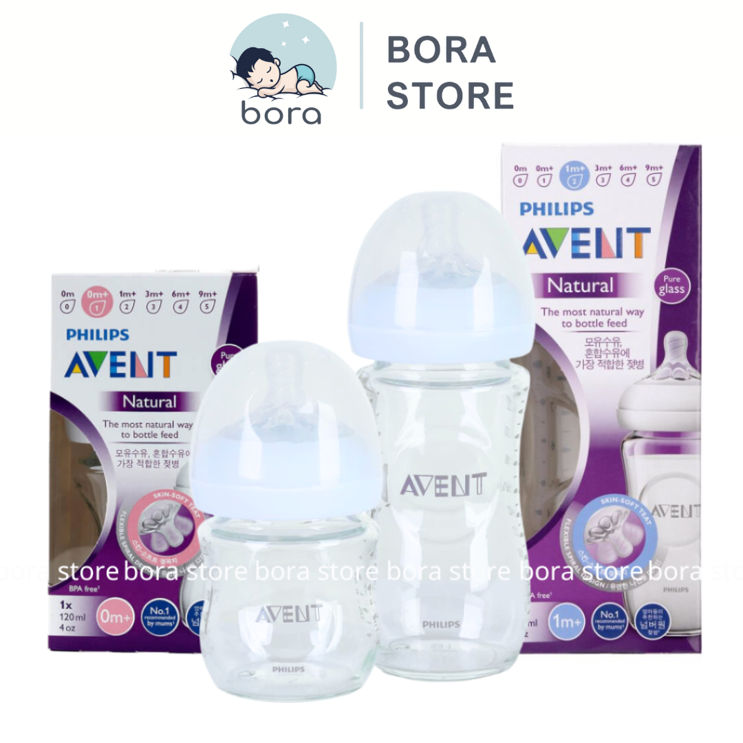 Bình sữa Avent Natural thủy tinh 60ml 120ml 240ml