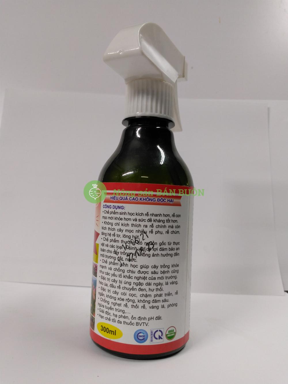 Nano gold chế phẩm sinh học s-root, siêu kích rễ dùng cho hoa hồng, 300ml