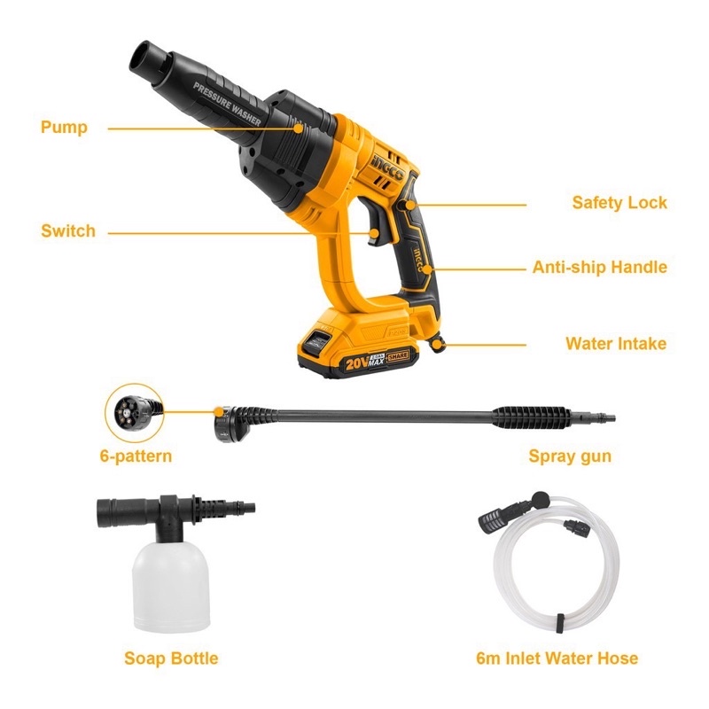 Máy xịt rửa dùng pin cpwli20082