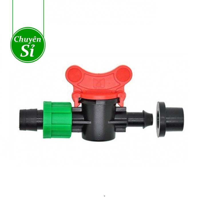 HCM Van khóa khởi thủy nhỏ giọt 16mm kèm ron cao su - Phụ kiện tưới nhỏ giọt