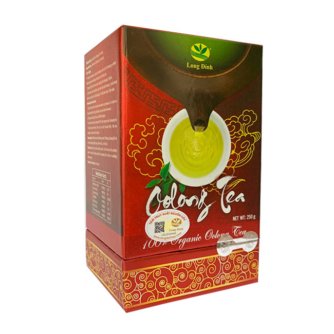 Trà ô long kim tuyên hộp 250 gram - long đỉnh organic tea