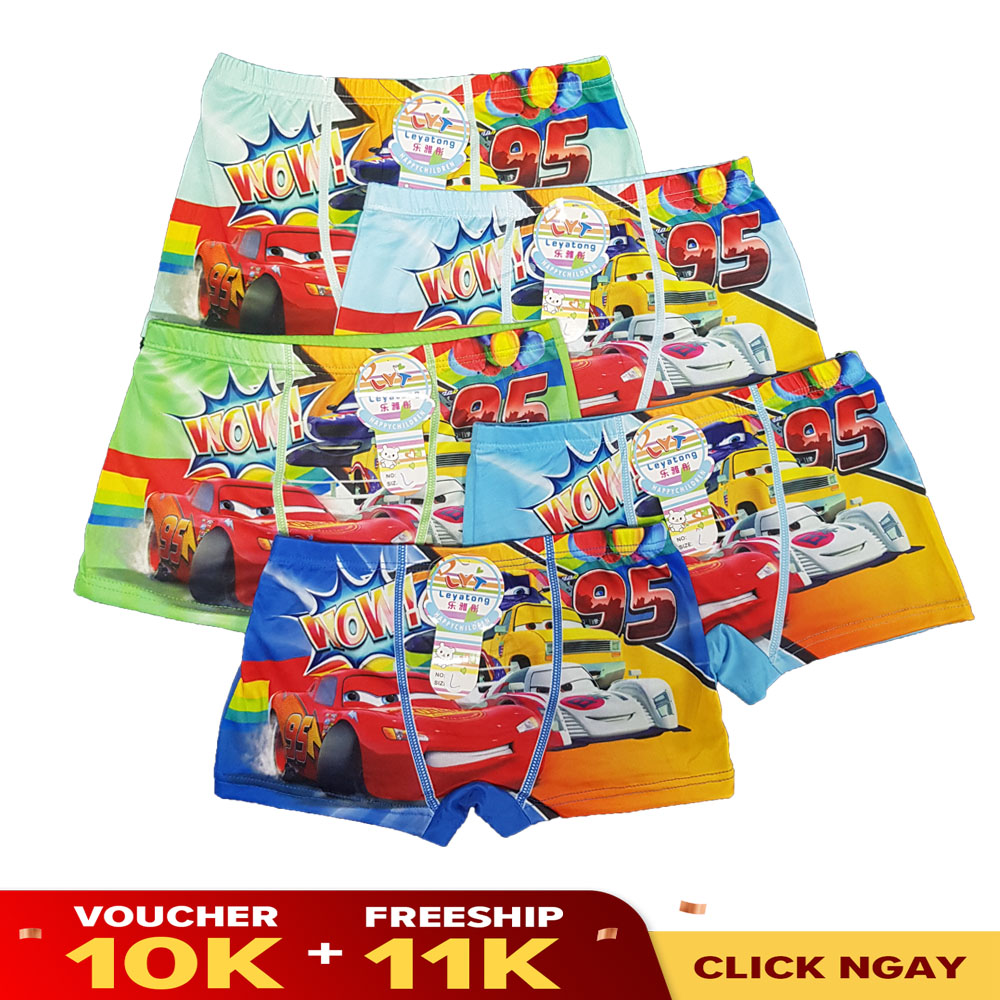Quần Chip Đùi Cotton Họa Tiết Ô Tô  Nhiều Màu Sắc Dễ Thương Cho Bé Trai 2-8 Tuổi  - YOOSOO FASHION