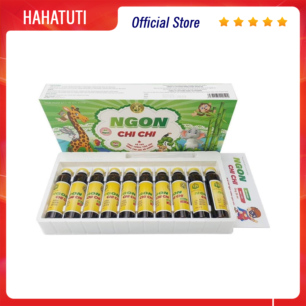 Siro ăn ngon - ngon chi chi - giúp trẻ ăn ngon, ngủ tốt - 12 ống/ hộp 10ml/ống - tăng cường sức khỏe - ăn ngon, ngủ ngon