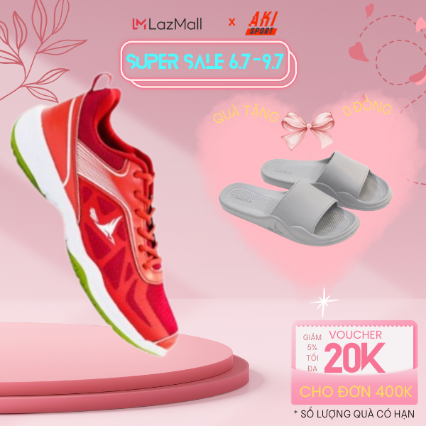 Giày cầu lông Mira Lightning 19.1 Đỏ thể thao nam nữ chính hãng chất lượng - LI003