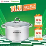 Nồi inox đơn 20cm Kangaroo KG876S - Đáy 5 lớp - Hàng chính hãng