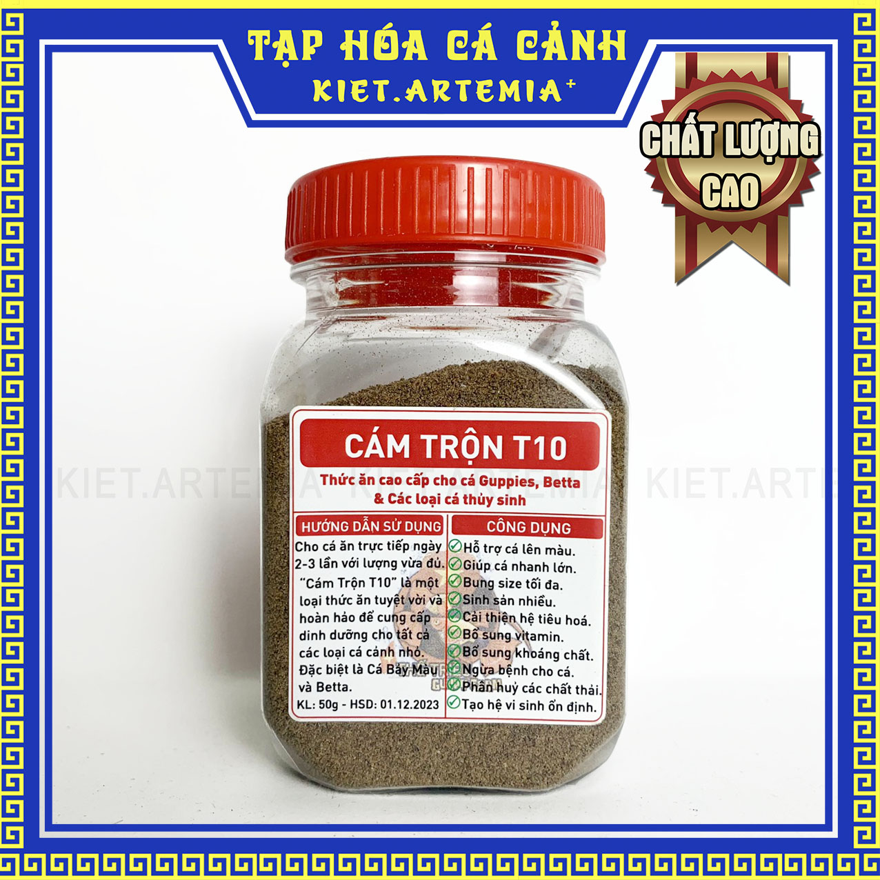 Cám trộn T10, thức ăn cho cá, thức ăn cá guppy, betta, cá thủy sinh