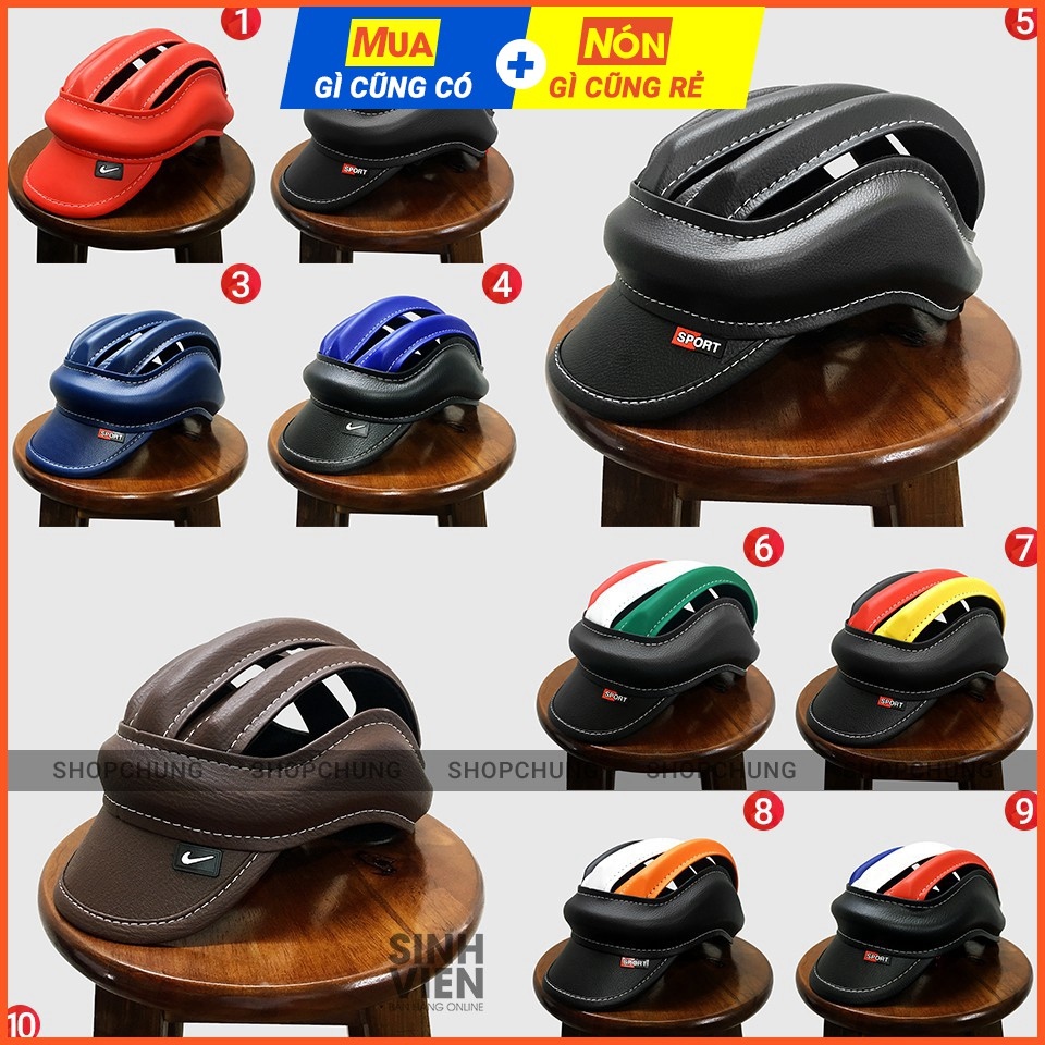 Chiếc mũ bảo hiểm mũ bảo hiểm xe máy đi xe đạp mũ bảo hiểm✚ mũ bảo hiểm nửa đầu 3 sọc - giá rẻ vô địch - kiểu dáng thể thao phù hợp cả xe đạp