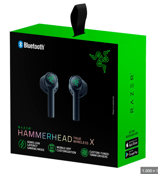 Tai nghe không dây Razer Hammerhead True Wireless X - mới 100% - hàng chính hãng