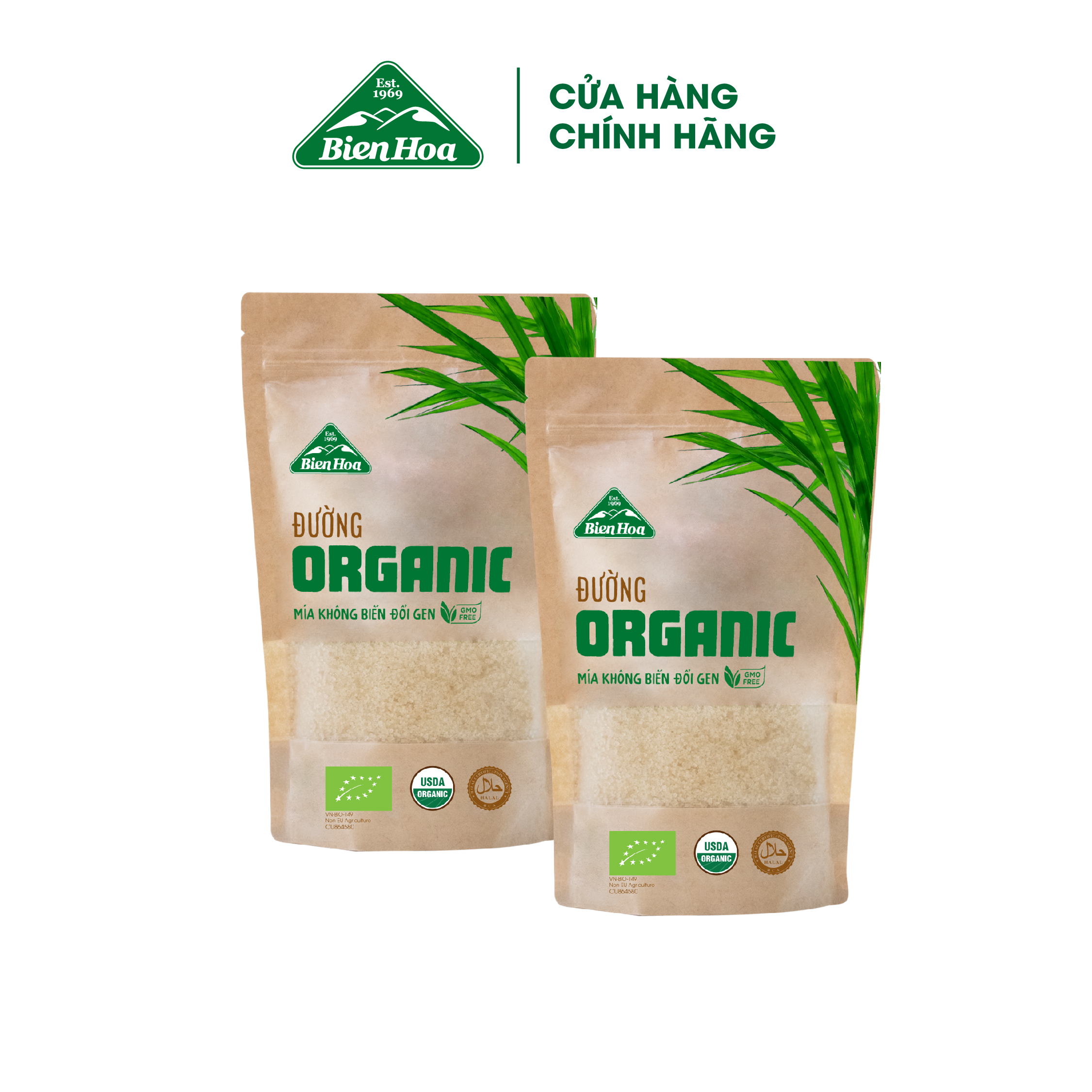 Combo 2 Đường Organic Biên Hòa túi 400g