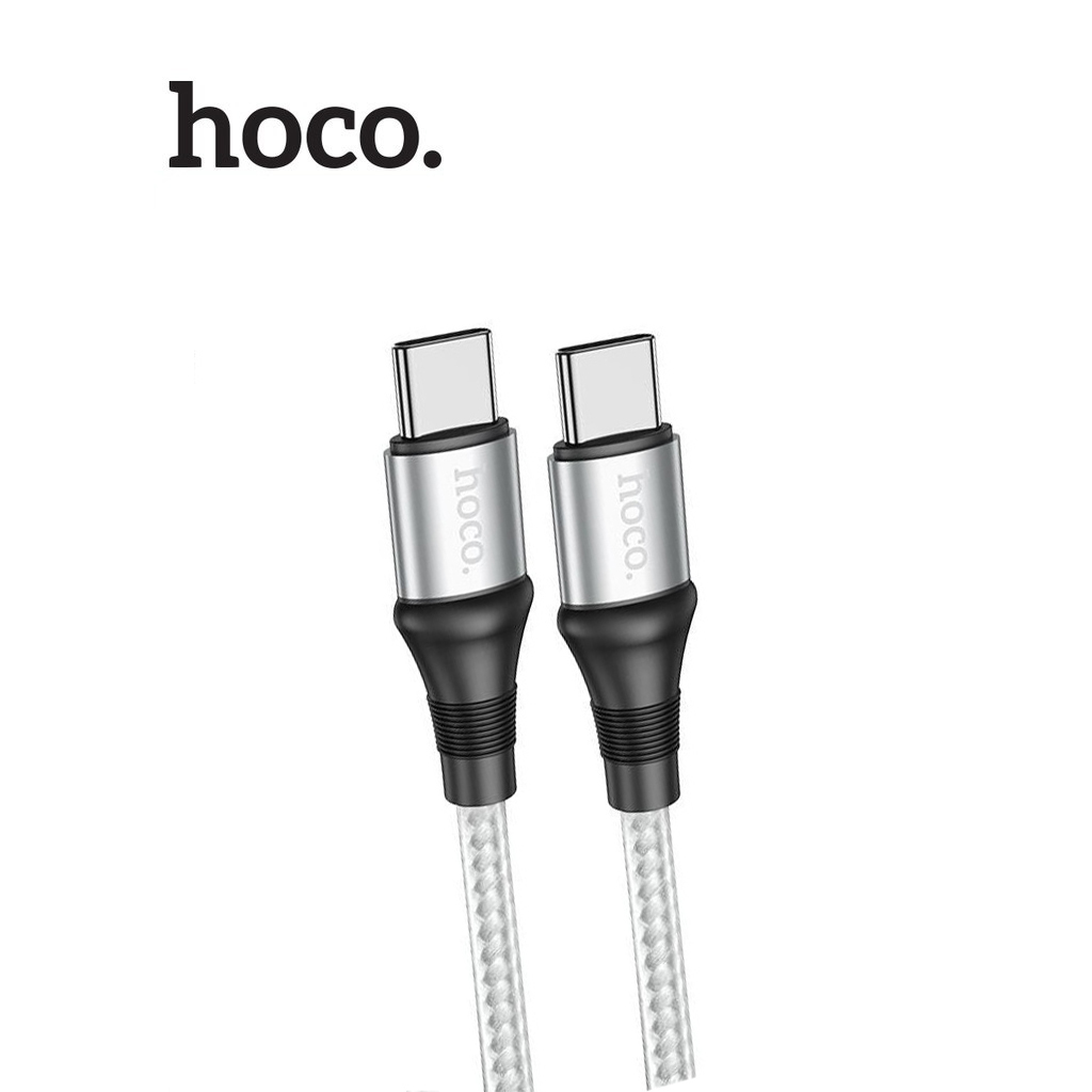 Cáp sạc nhanh pd 100w hoco x50 type-c sang type-c dây nylon dệt chống gãy gập dài 2m cho android