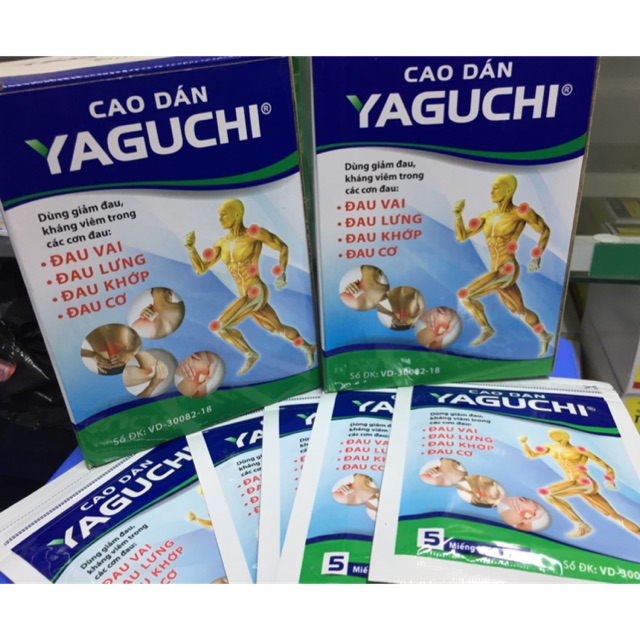 Cao dán yaguchi - Miếng dán thảo dược Yaguchi bịch 5 miếng