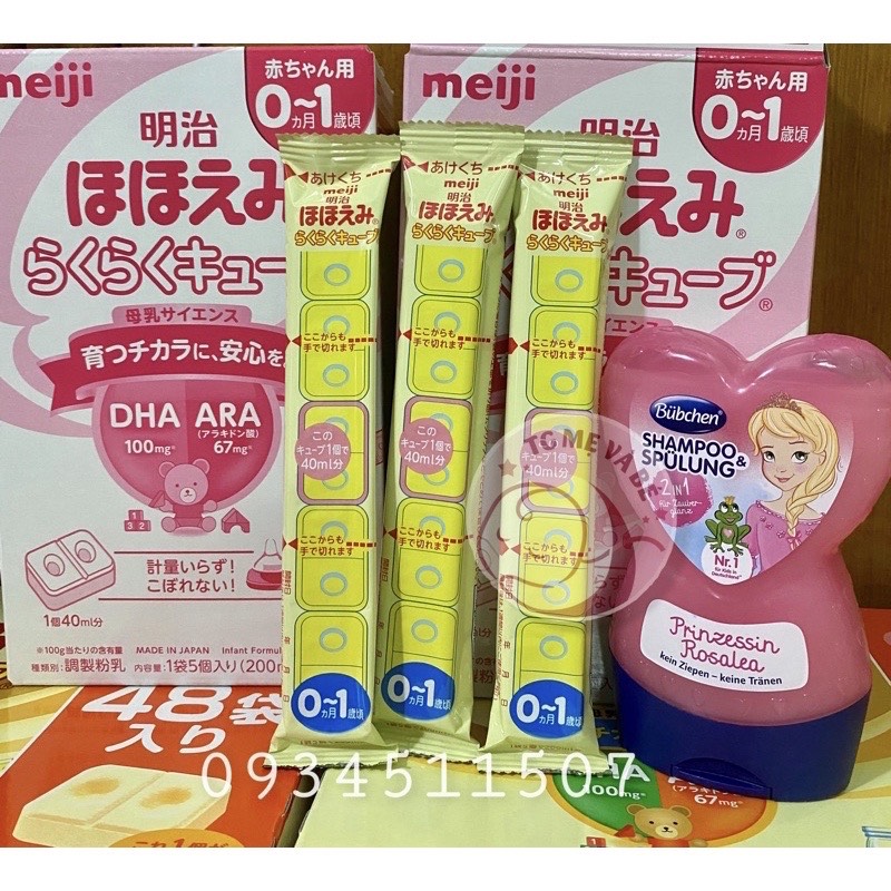 Sữa Meiji thanh số 0-1 hàng nội địa Nhật date 2024-thanh 27g