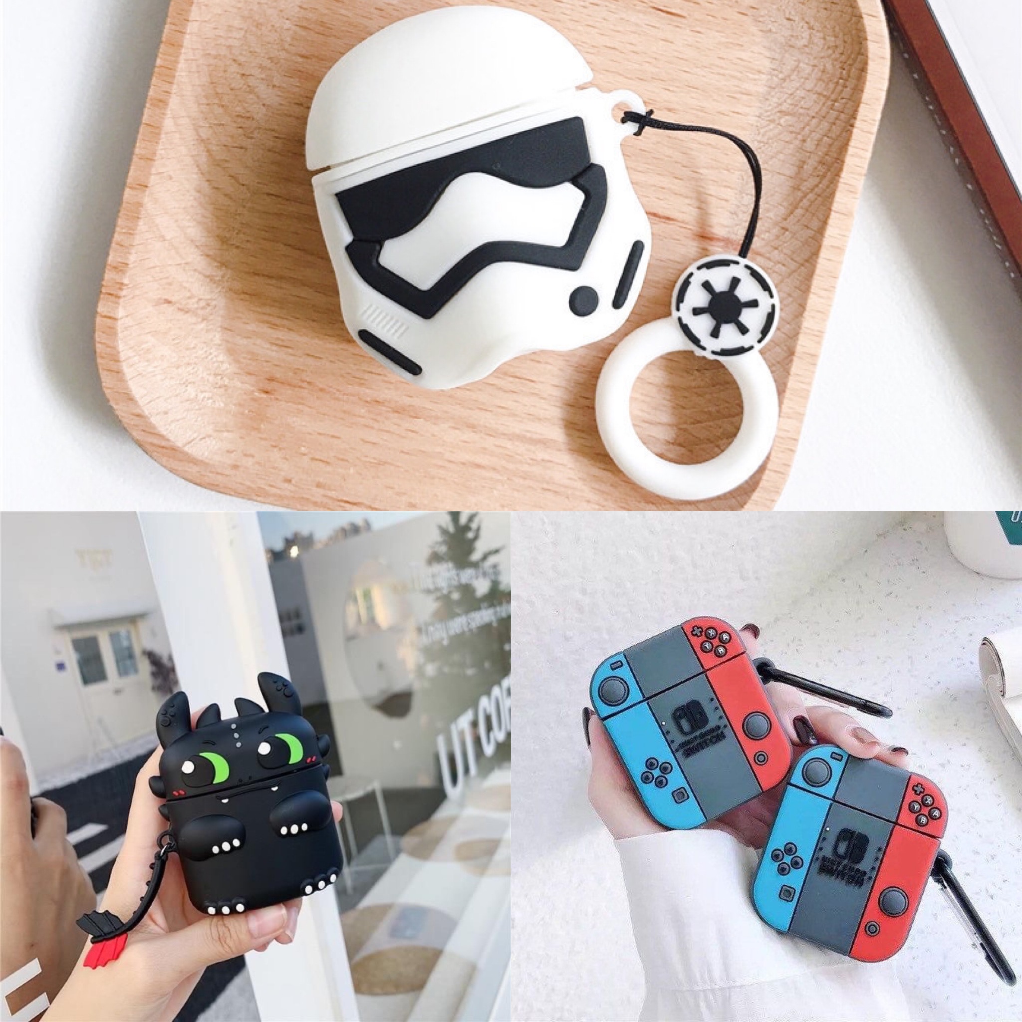 Case Airpods 1/2 pro - Vỏ ốp bảo vệ - bao đựng tai nghe không dây bluetooth 1/2 pro chống va đập