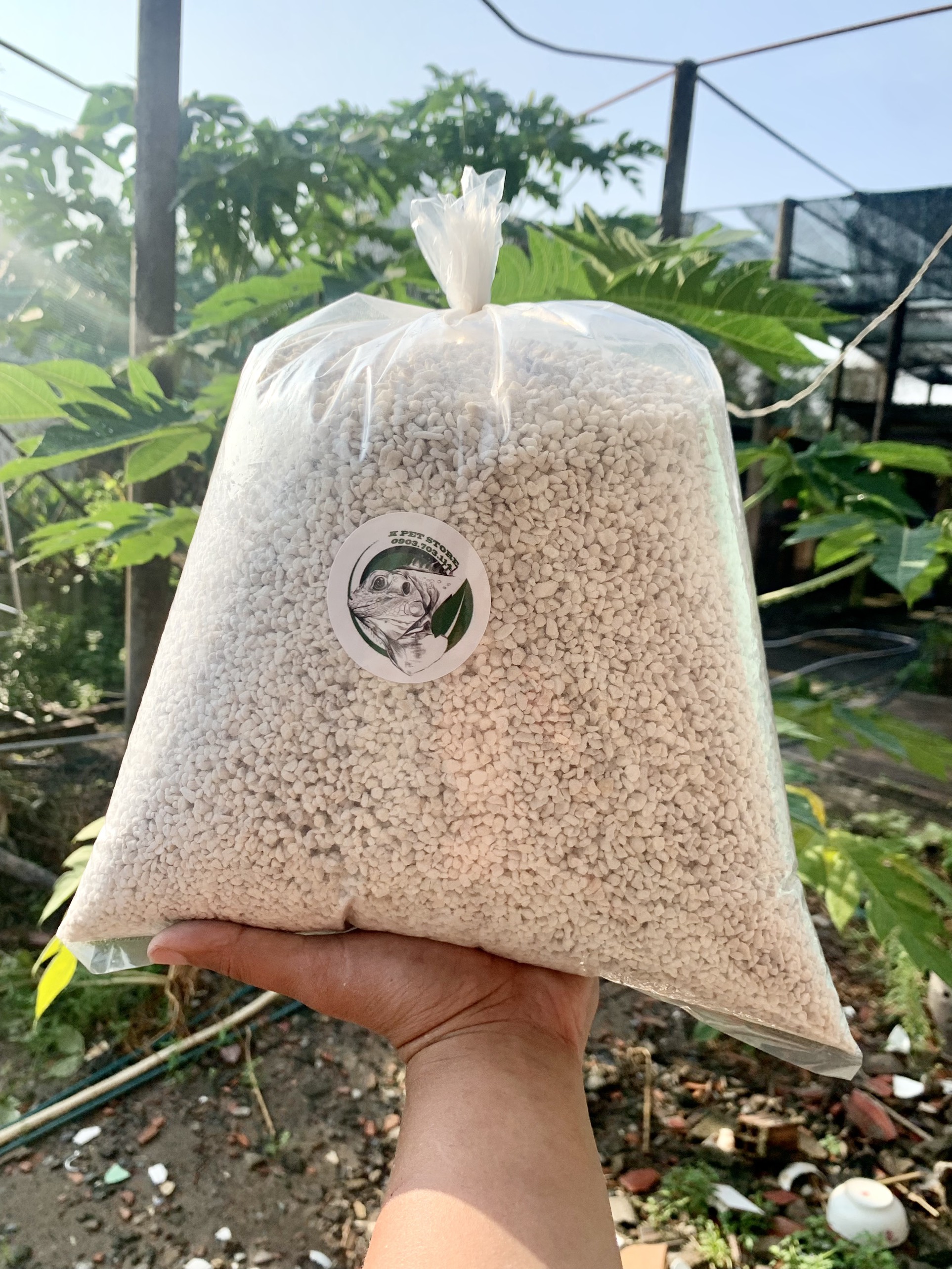 Đất ấp bò sát trắng 500g